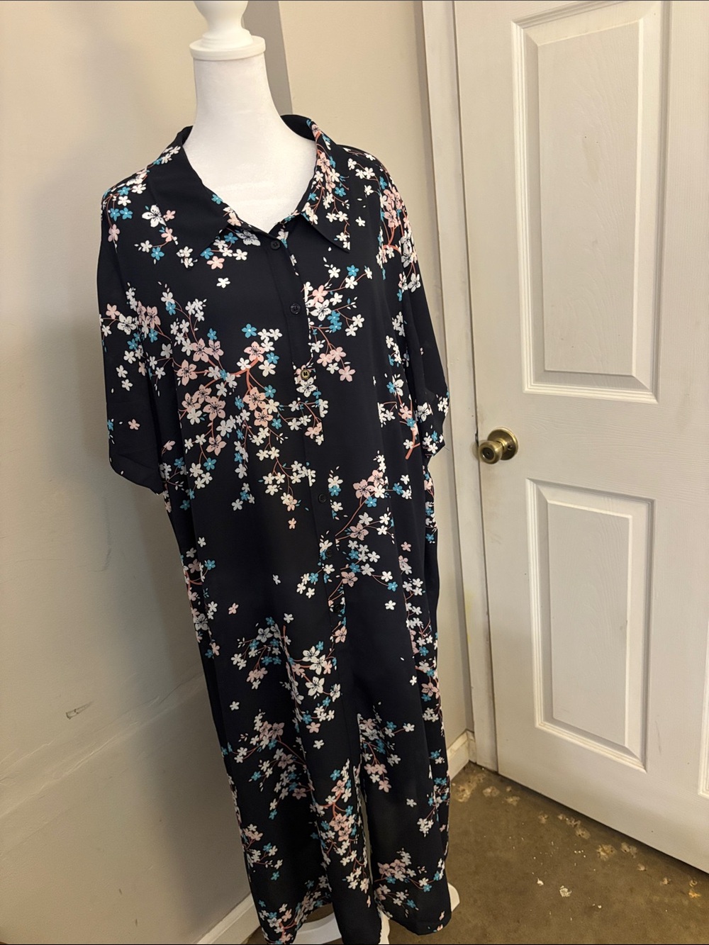 Lane Bryant Black Floral Maxi Dress